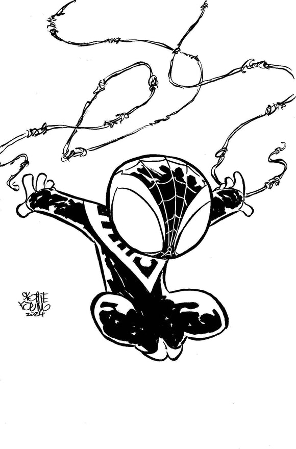 MILES MORALES SPIDER-MAN #21 50 COPY INCV YOUNG BW VIR VAR (6/12/2024)