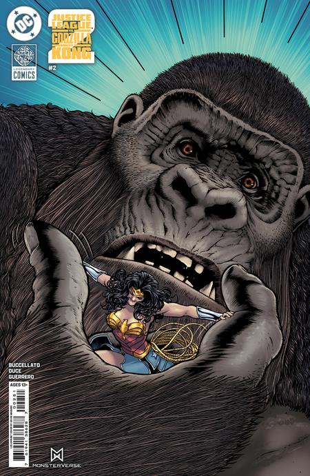 JUSTICE LEAGUE VS GODZILLA VS KONG 2 #2 (OF 7) CVR E INC 1:25 KEVIN MAGUIRE CARD STOCK VAR (7/2/25)