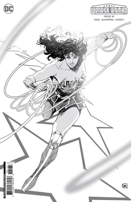 WONDER WOMAN #1 CVR I INC 1:100 DANIEL SAMPERE B&W CARD STOCK VAR