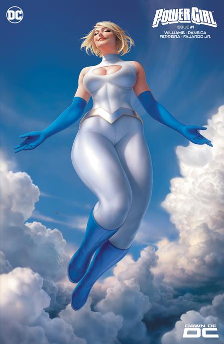 POWER GIRL #1 CVR E WARREN LOUW FOIL VAR