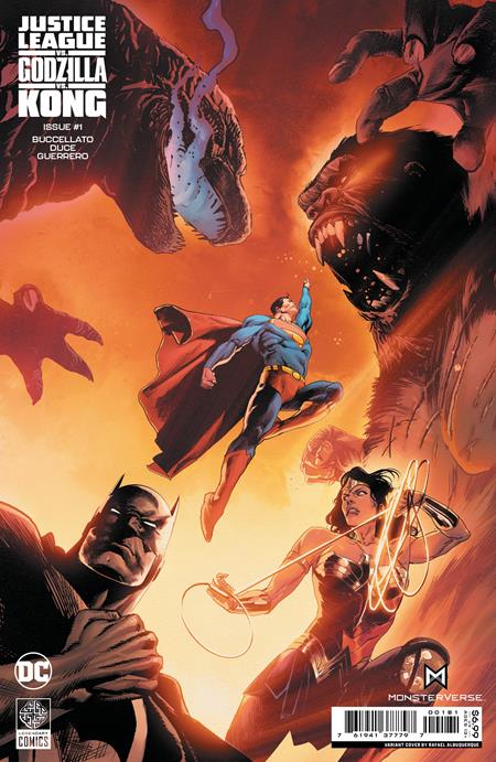 JUSTICE LEAGUE VS GODZILLA VS KONG #1 (OF 6) CVR E RAFAEL ALBUQUERQUE FOIL VAR