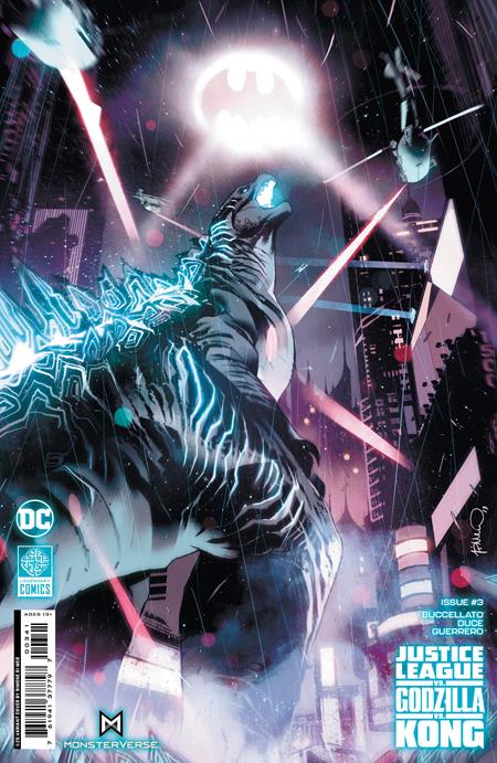 JUSTICE LEAGUE VS GODZILLA VS KONG #3 (OF 7) CVR D INC 1:25 SIMONE DI MEO CARD STOCK VAR (12/20/23)