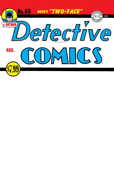 DETECTIVE COMICS #66 FACSIMILE EDITION CVR D BLANK VAR