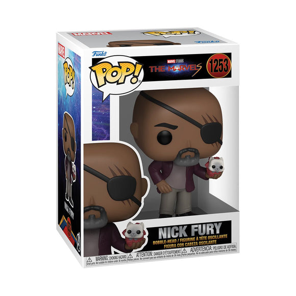 Funko Pop! The Marvels - Nick Fury w/ Flerkitten (PREORDER ITEM OCTOBER 2023)