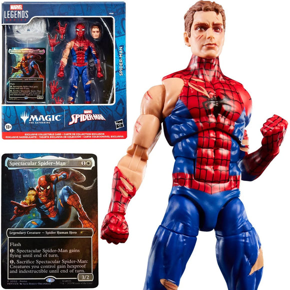 Marvel Legends - Magic The Gathering x Spider-Man - Battle Damaged Spider-Man w/ Promo Card