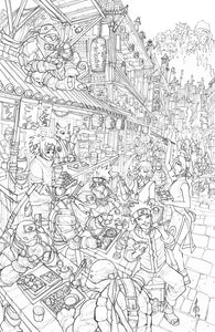 TMNT x NARUTO #1 VIRGIN SKETCH SET ALAN QUAH EXCLUSIVE /600