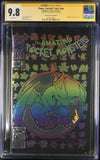 FAME: SATOSHI TAJIRI "THE AMAZING POCKET MONSTERS" FOIL RAINBOW CHARIZARD CGC SIG SERIES 9.8