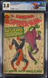 AMAZING SPIDER-MAN #6 CGC 3.0 (1ST APP LIZARD)