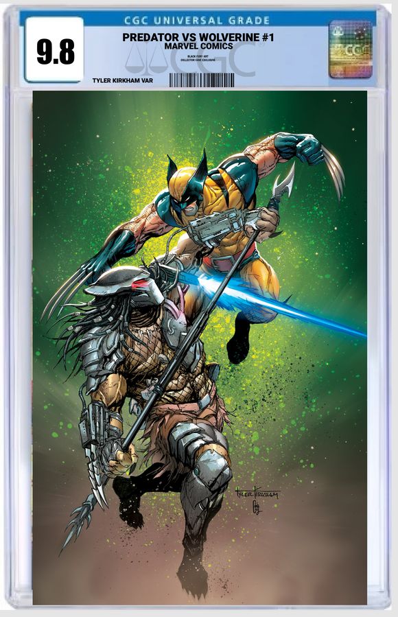 NYCC EXCLUSIVE PREDATOR VS WOLVERINE #1 BLOOD BLAST VIRGIN TYLER KIRKHAM