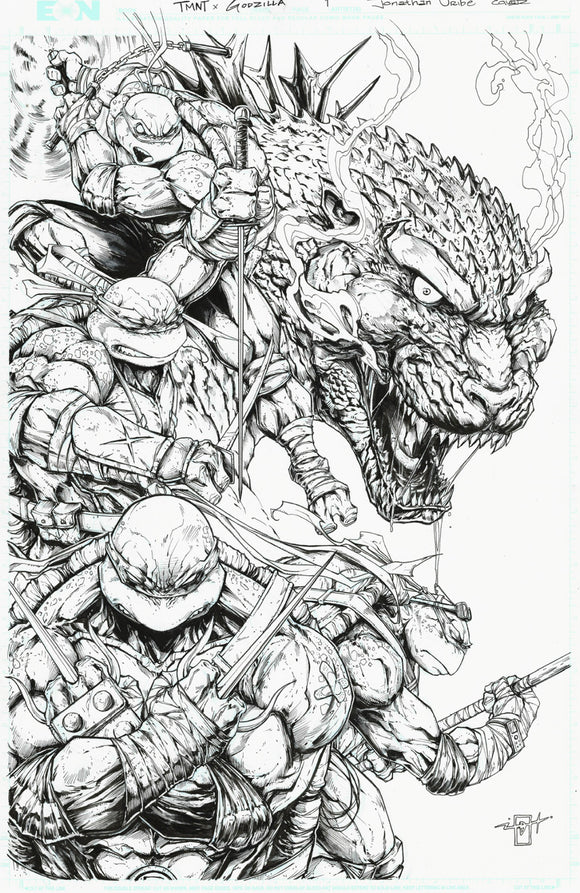 JONATHAN URIBE OA - TMNT GODZILLA #1 (SHIPS AFTER NYCC)