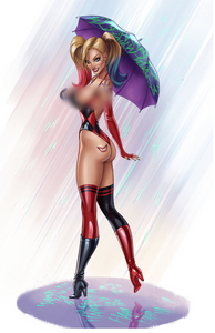 'LAUGHING IN THE RAIN' TOPLESS FOIL VARIANT KARINA BELOUS (KARYCH) COMIC ART BOOK /50