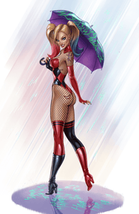 'LAUGHING IN THE RAIN' FISHNET VARIANT KARINA BELOUS (KARYCH) COMIC ART BOOK /50