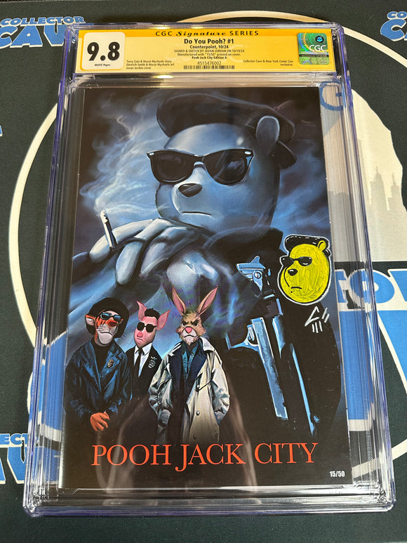 EXCLUSIVE POOH JACK CITY CGC SIGNATURE SERIES REMARK JAVAN JORDAN /50