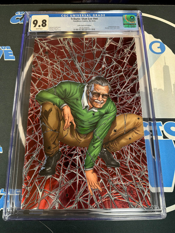 TRIBUTE STAN LEE RED FOIL VAR JONATHAN URIBE CGC 9.8