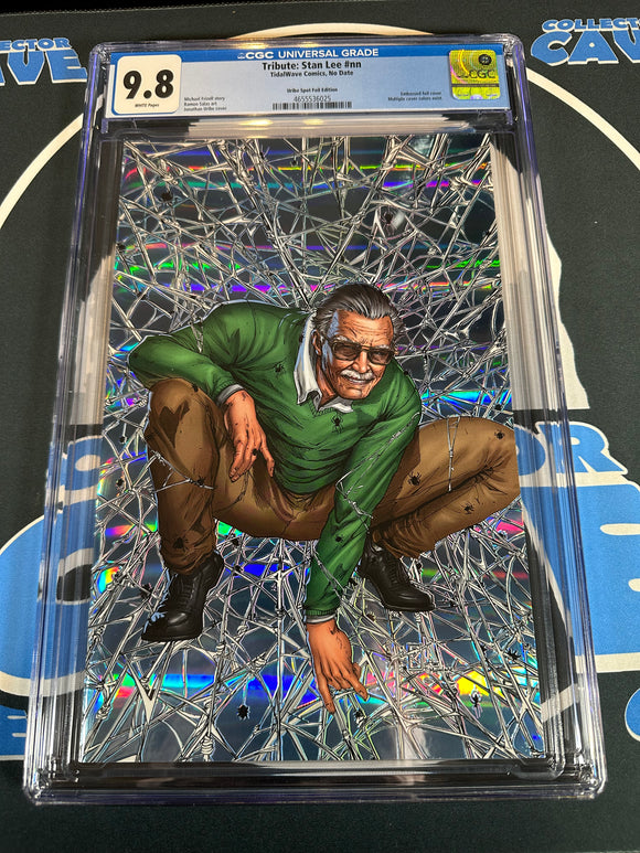 TRIBUTE STAN LEE REFRACTOR FOIL VAR JONATHAN URIBE CGC 9.8
