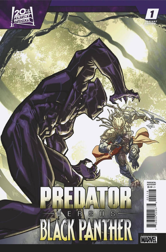 PREDATOR VS BLACK PANTHER #1 (OF 4) 25 COPY INCV WOODS VAR