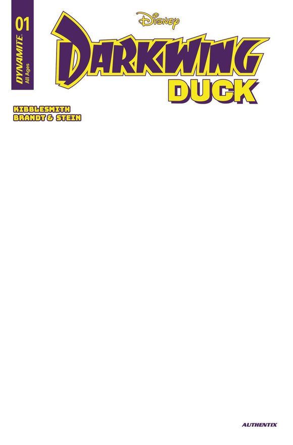 DARKWING DUCK #1 CVR H BLANK AUTHENTIX (2/12/2025)