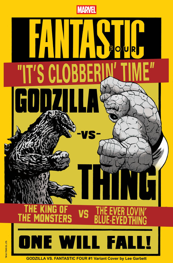 GODZILLA VS FANTASTIC FOUR #1 LEE GARBETT VERSUS VAR (3/19/2025)