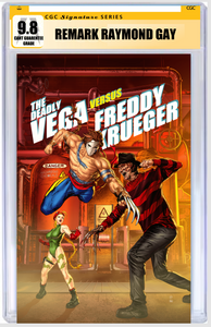 NYCC 2024 EXCLUSIVE DEADLY VEGA VS FREDDY KRUEGER RAYMOND GAY TRADE DRESS ART BOOK CGC SIGNATURE SERIES REMARK