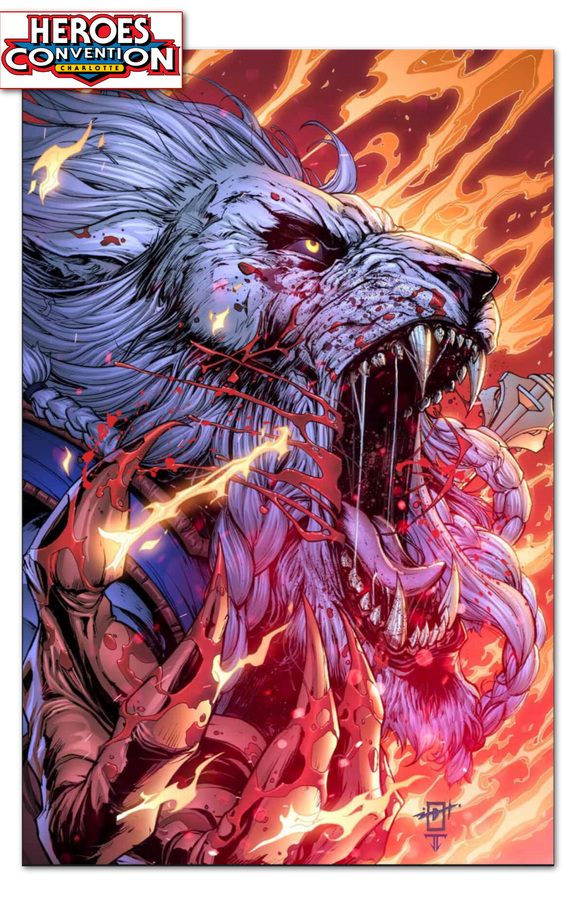 HEROES CON BATTLE BEAST #1 VIRGIN COMIC BOOK EXCLUSIVE JONATHAN URIBE /500