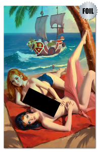 'NAUGHTY SEAS" VIRGIN FOIL CONVENTION EXCLUSIVE ARTBOOK NATHAN LORANZANA /50