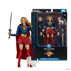 DC MULTIVERSE - DELUXE THEATRICAL EDITION SUPERGIRL MOVIE WAVE - SUPERGIRL & PUPPY KRYPTO