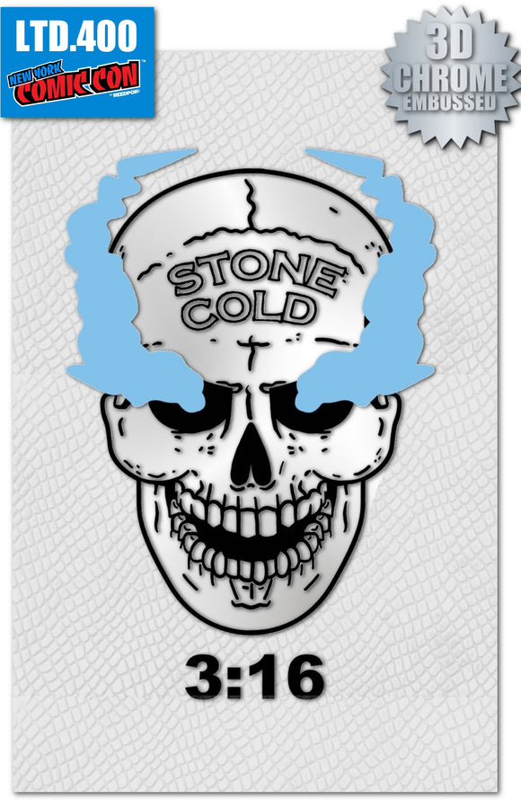 NYCC 2024 EXCLUSIVE FAME: STONE COLD STEVE AUSTIN SMOKING SKULL SNAKE SKIN EMBOSSED FOIL MATTHEW WAITE /400