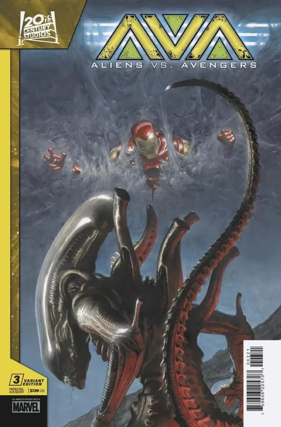 ALIENS VS AVENGERS #3 (OF 4) PAOLO RIVERA VAR (2/19/2025)