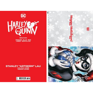 HARLEY QUINN #34 CVR C STANLEY ARTGERM LAU DC HOLIDAY CARD SPECIAL EDITION VAR