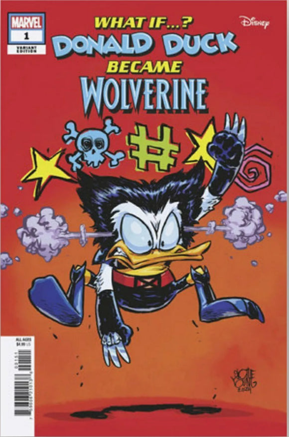 WHAT IF DONALD DUCK BECAME WOLVERINE #1 YOUNG VAR (7/31/2024)