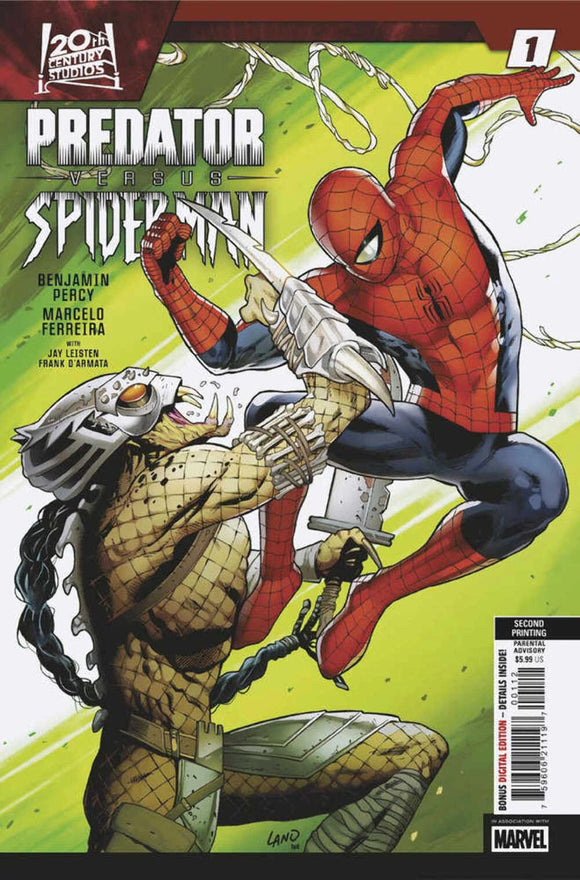 PREDATOR VS SPIDER-MAN #1 (OF 4) 2ND PTG GREG LAND VAR (6/04/2025)
