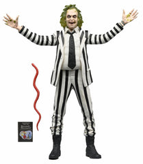 Beetlejuice (1988) - 7" Scale Action Figure – Black and White Striped Suit Beetlejuice in Blister Packaging (OCTOBER 2024)