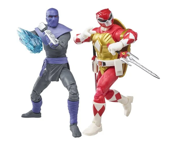 Power Rangers X Teenage Mutant Ninja Turtles Lightning Collection Foot Soldier Tommy and Raphael Red Action Figures
