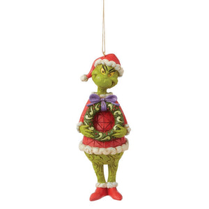 Grinch Holding Wreath Ornament by Jim Shore
