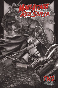 MARS ATTACKS RED SONJA #2 7 COPY STRATI SKETCH DRESSED FOC