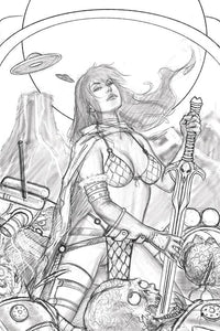 MARS ATTACKS RED SONJA #1 7 COPY STRATI SKETCH VIRGIN FOC IN